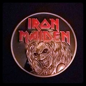 Iron maiden belt buckle